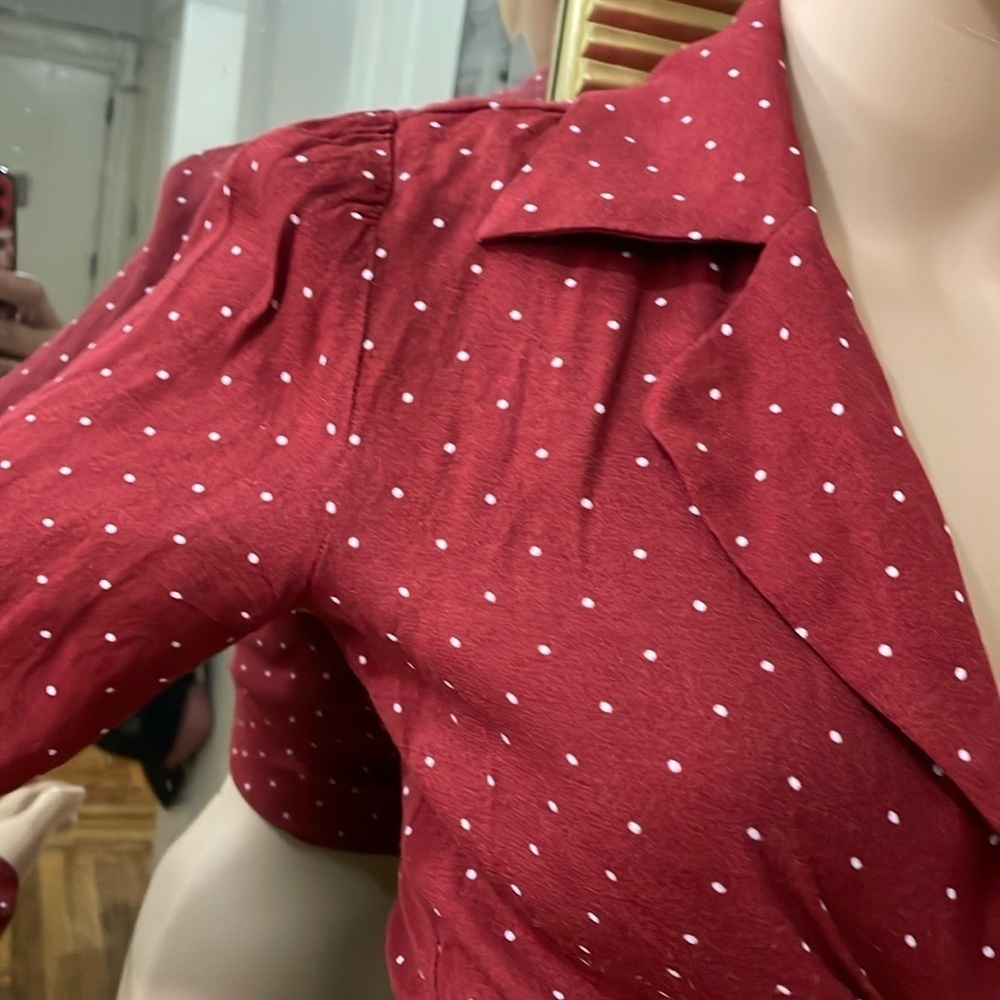 Reformation Red Polka Dot Top - Picture 12 of 14